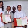 FOR BETTER LANGUAGE SKILLS  Rural Industries Minister Pongalur N  Palanisamy  second right  seen at the launch of the special English