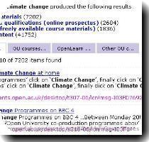 search is an interesting   and welcome   one  though the rationale behind its provision is not clear to me  The results page is a tabbed display over the fields selected for the search  I don t like the the list above the results  particularly   I think something like the Clusty interface is far tidier