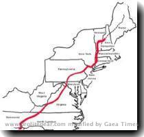 The Appalachian National Scenic Trail   generally known as the Appalachian Trail   is a 2 174 mile  3500 km  marked hiking trail in the eastern United