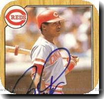 Barry Larkin Barry Larkin Autograph on a 1987 Topps   648