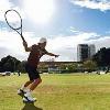 Patriot games  Lleyton Hewitt trains with the Australian Davis Cup team at White City yesterday in the build up to the clash against Argentina Photo  Simon Alekna