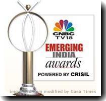 Winner of CNBC TV 18 s Emerging India Award