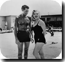 Marilyn Monroe and Joseph Cotten  Niagra   Left click to enlarge  With Cary Grant  Monkey Business  age 26  More Marilyn Monroe photos