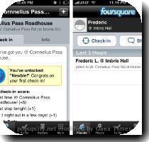 places  doing new things and meeting new people  It s one of those apps which demonstrate that the mobile Internet revolution increasingly determines the way people perceive physical space  Through the application  a text message or the web  you can check in at a location  This can be everywhere  Foursquare tells you which of your friends are nearby  Every check in earns you