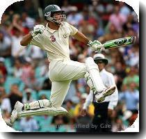 As good as it gets     Ricky Ponting celebrates Australia s record run chase and the two centuries he scored in his 100th Test Photo  Reuters