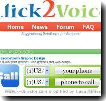 Click2Voice Click2Voice is an innovative web based application that allows you to make free calls to 29 countries