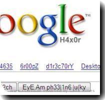 Diverse Google Spielereien kenne ich ja bereits seit einer Weile  diese beiden waren jedoch vollkommen neu f�r mich  Google in 1337 Speach bekommt Ihr zu sehen  indem Ihr in der Google Suche google 1337 eingebt und anschlie�end  Auf gut Gl�ck    bzw  I m feeling lucky  anklickt  Eine weitere  d�stere