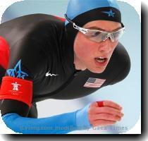 <p>Trevor Marsicano of the US strains during the men s 5 000 meter speed skating race at the Richmond Olympic Oval at the Vancouver 2010 Olympics in Vancouver  British Columbia  Saturday  Feb  13  2010  < p>