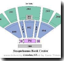 Aerosmith 09 18 2009   Susquehanna Bank Center Camden  NJ   Seating Chart   Aerosmith