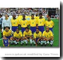 Football rapidly became the national sport and in 1950 Brazil staged the World Cup for the first  and so far the only  time  Brazil dominated the competition  but were shocked 2 1 by Uruguay