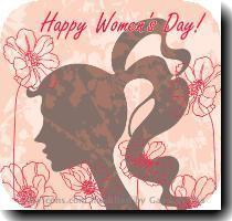 background  beautiful  day  design  flowers  girl  greeting  happy  silhouette  vector  women