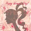 background  beautiful  day  design  flowers  girl  greeting  happy  silhouette  vector  women