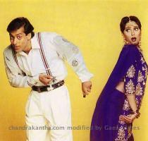 INDIAN FILM SONGS AND THE YEAR 1994 by David Courtney Salman Khan and Madhuri Dixit in scene from Bollywood film   Hum Aapke Hain Kaun  1994