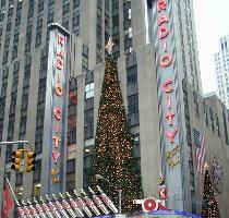 The Christmas tree on Radio City Music Hall