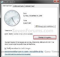 time zone button   See screenshot below  NOTE  If you would like to be notified with a notification balloon when the clock changes  then check the Notify me when the clock changes box   4  Click on the Time Zone drop down menu and select your time zone   See screenshot below step 6