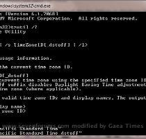 An alternative method  and one that can be used from a script by system administrators  is the command line utility tzutil exe