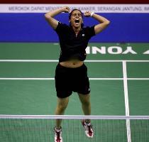 Saina Nehwal m?la z v�hry ve dvouh?e ?en na Indonesia Super Series nemalou radost