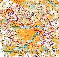 well on was the long uphill grind to 10  Ran just about all of it and had one of the best splits  Whereas to 8 I was not too good  the low route at the start was faster  58  1000 Day Chase   Pelican Bay  Laramie  WY  August 11  2006  6 6 km  180m  43 24  Chase start  had Mark Everett and Andy Strat right in front of me and JP right behind  Mook was out of sight by