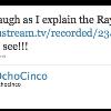 Tweet You will laugh as I explain the Ray Lewis hit www ustream tv recorded 2347665 < must see Why It s Great This is a great tweet because Ochocinco shows his understanding of Tweet You will laugh as I explain the Ray Lewis hit www ustream tv recorded 2347665 < must see Why It s Great This is a great tweet because Ochocinco shows his understanding of