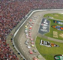 Chris Graythen Getty Images for NASCAR    the  19 Dodge Dealers UAW Dodge  lead the field during the NASCAR Nextel Cup Series Dickies 500  on November 5  2006 at Texas Motor Speedway