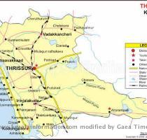 Thrissur District Map