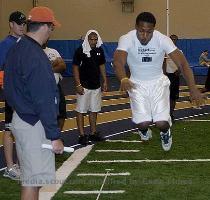 Henderson in the broad jump Dorin Dickerson gets full extension in the broad jump