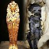 Enlarge One of the mummified foetuses  right  found in the Pharaoh s tomb alongside golden treasures Professor Connolly said   The two foetuses in the tomb of Tutankhamun could be twins despite