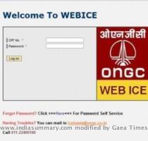 Posted on May 19  2009 WEBICE ONGC Website is an internal website of Oil   Natural Gas Corporation of India  ONGC   ONGC   Web ICE required secured ID and password to access