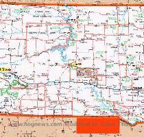 Road Map of South Dakota    Large File