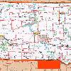 Road Map of South Dakota    Large File