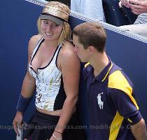 This was a cute one of Bethanie Mattek Sands   lol   the ball boy staring at her jugs