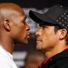 Laptops Notebooks   Photo of Floyd Mayweather Jr and Juan Manuel Marquez of Mexico during the weigh in for their match on September 19  2009