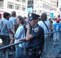 Before the march began  there were hundreds of cops on bikes sent in every direction  The entire block was filled with bike cops  I d say about 150 200