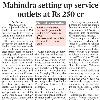 Mahindra setting up service ou   The Hindu Business  April 30