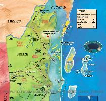 Belize Interactive coloured Map