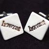 Cuff links individually handcrafted in porcelain  Each reads howzat  Ideal gift for your special cricket lover