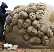 Sculpture Sand Sculpture Typewriter