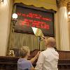 Assembly staff position teleprompter screens in advance of the governor s State of the State address Wednesday   Jay L