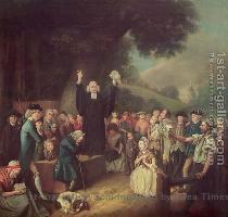 George Whitefield preaching   a painting by John Collet