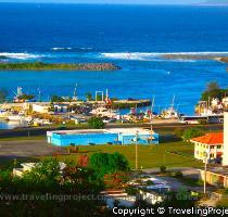 I had a chance to do some sightseeing in the village of Hagatna  and while at Fort Santa Agueda I took some great photos overlooking Hagatna  In the left image you can see the village of