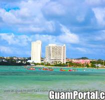 Looking North on Hagatna Bay Hagatna Bay is popular for water activities such as parasailing  kayaking  and jet skiing  The picture above is a picture of