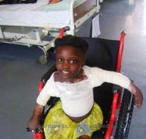 Dr Richard sent this update about one of our patients on Hope Ward  I was just going home before Easter w e when I met little Zainab and her mother  She s come back fom her home in Hoima  north western Uganda  for more skin grafting  She was brought to us