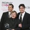 Jon Cryer  Angus T  Jones and Charlie Sheen  winners of Favorite TV Comedy for  Two and a Half Men  � WireImage com