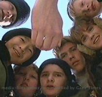 next this is the goonies  looking down at some jewels that they had left over from wen the portellese took ambushed them