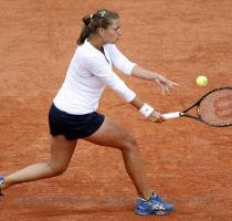 Reuters Pictures 1 month ago Petra Cetkovska of the Czech Republic returns a shot to Jelena Jankovic of Serbia during the