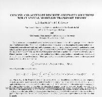 7 4 Concise and Accurate Discrete Ordinates Solutions for Classical Models in Transport Theory