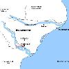 of Jagatsinghpur  The village  Garoi    shown in red color  is about 10 kms  land route distance  from  M�chhagan   and is at the confluence of the rivers Gobari and Devi  Location of Garoi within the district of Jagatsinghpur