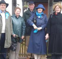 Apr 08  Charles canvassing for the London Mayoral and GLA elections for Boris Johnson and James Cleverly in Bromley with Dennis and Pat Murtagh  Cllr Alexa Michael and Cllr Ruth Bennett in