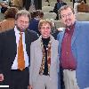 Mockus encircled by the media  photo GL  Mockus  Secretary of Education Mrs  Pe�o  Lind  photo GL