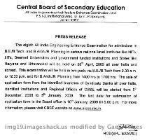 AIEEE Notification   Source   http   cbse nic in aieee htm